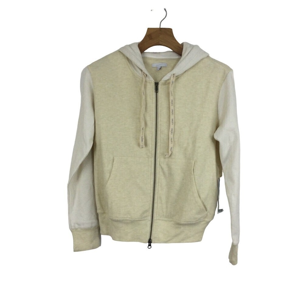 Calme Womens Cozy Zip Up Hoodie Jacket Bum Size Small NWT